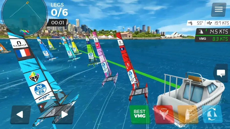 Inshore by Virtual Regatta: veleiros a contornar uma boia junto à costa