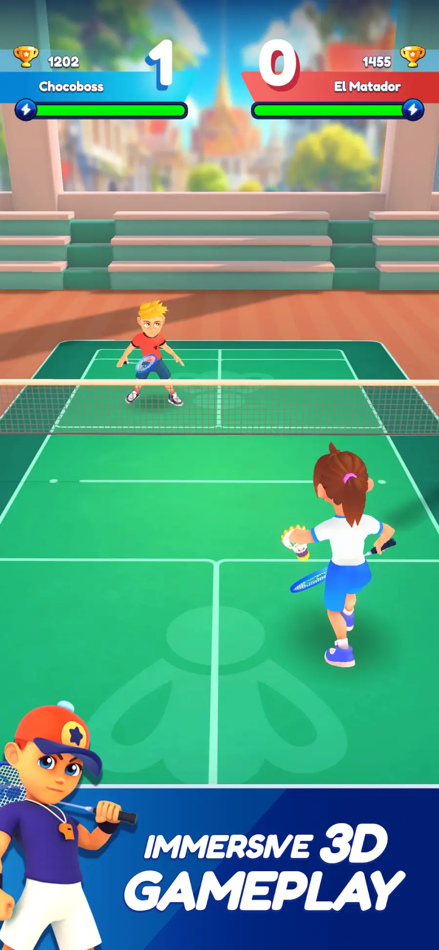 SMASH Badminton: troca de volante num campo interior